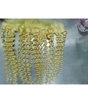613# 13x4 Human Hair Lace Frontals Closures Body Wave / Straight / Deep Wave